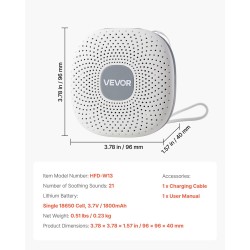 Unilaite ladattava kannettava kompakti kaksikymmentäyksi rauhoittavaa ääntä rengasvalo ajastin muistitoiminto