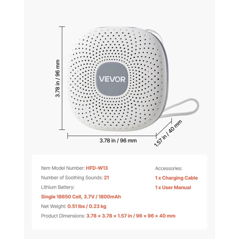 Unilaite ladattava kannettava kompakti kaksikymmentäyksi rauhoittavaa ääntä rengasvalo ajastin muistitoiminto