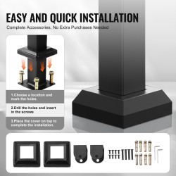 Porraskaide hiiliterästä ulkokäyttöön 4–5 portaalle säädettävä kulma 0–40° musta