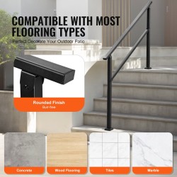 Porraskaide hiiliterästä ulkokäyttöön 4–5 portaalle säädettävä kulma 0–40° musta