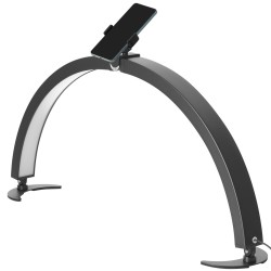 Puolikuun muotoinen LED pöytävalo säädettävällä 3200 5600K värilämpötilalla alumiiniseosjalalla kynsi ja ripsityöhön