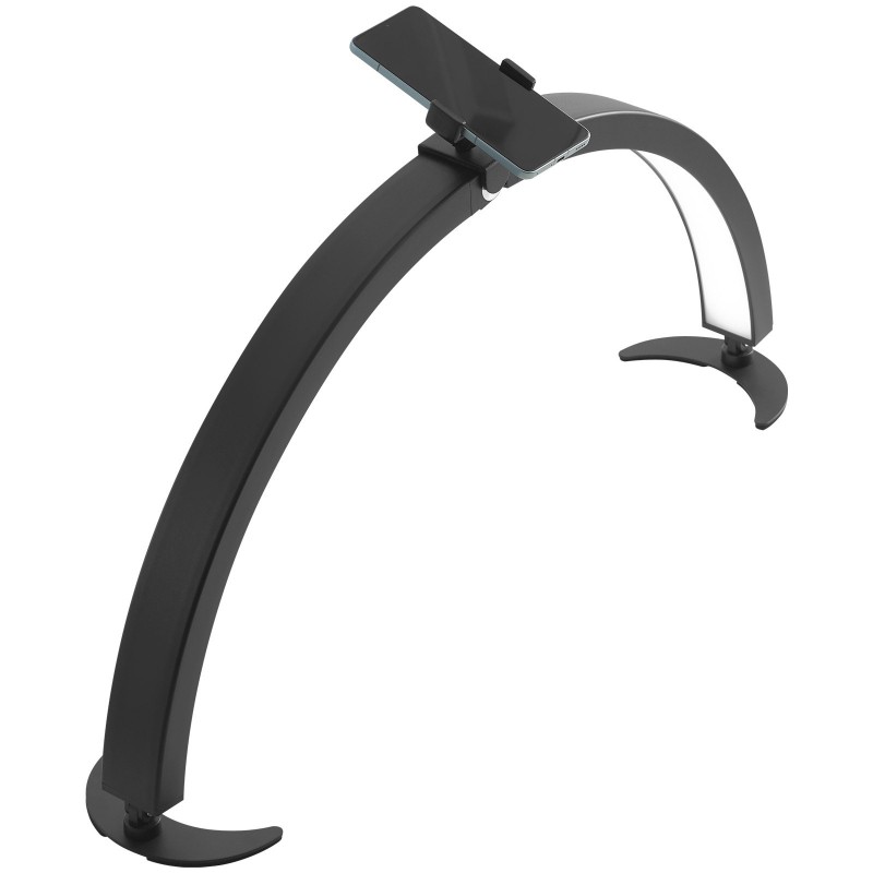 Puolikuun muotoinen LED-pöytävalo säädettävällä 3200–5600K värilämpötilalla alumiiniseosjalalla kynsi- ja ripsityöhön