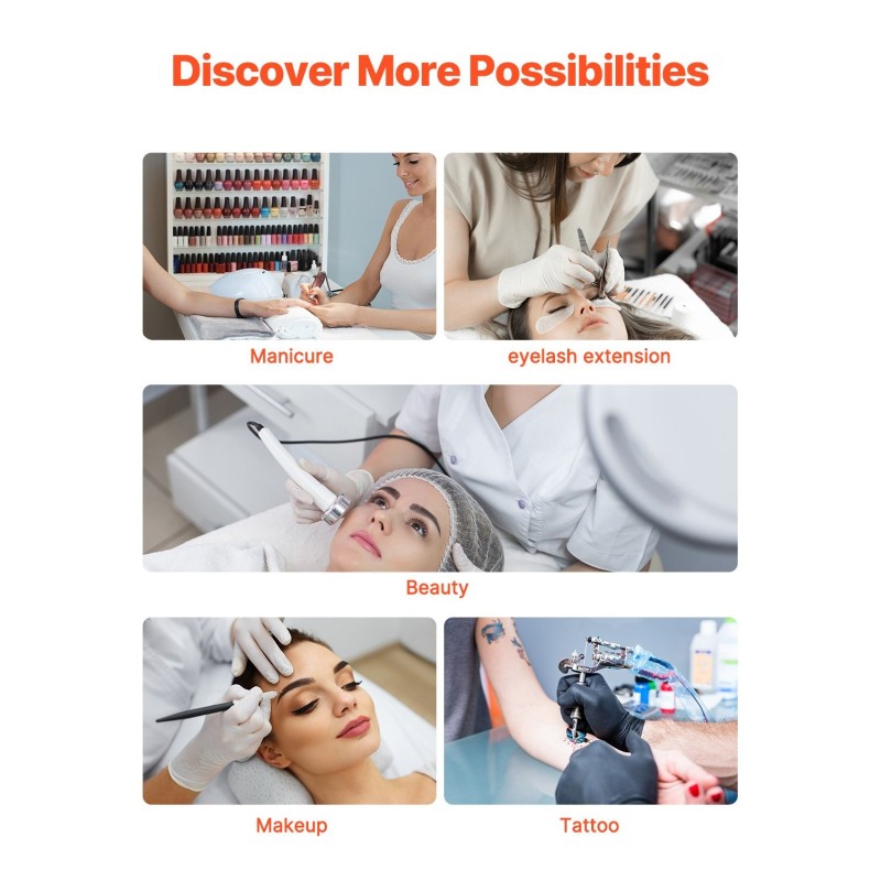 Pöytäkiinnitteinen puolikuun LED-valaisin alumiinirunko C-puristimella säädettävä 3000–6000K