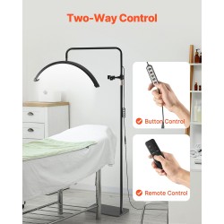 LED-lattiavalaisin puolikuun muotoinen alumiinijalusta 40W 3000–7000K kosmetologille