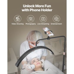 LED-lattiavalaisin puolikuun muotoinen alumiinijalusta 40W 3000–7000K kosmetologille