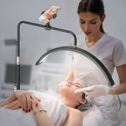 LED-lattiavalaisin puolikuun muotoinen alumiinijalusta 40W 3000–7000K kosmetologille