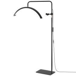 LED-lattiavalaisin puolikuun muotoinen alumiinijalusta 40W 3000–7000K kosmetologille