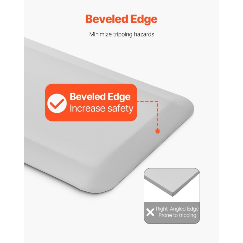 Kaatumismatto PVC-pintainen PU-vaahto 24×70 tuumaa 19 mm harmaa ikääntyneille ja potilaille