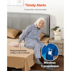 Vuoteen anturityyny 10 x 35 tuumaa PVC hoivakäyttöön langaton hälytysjärjestelmä