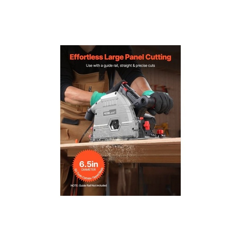 Upotussaha 165 mm 1200W 50-hampainen kovametalliterä puulle muoville ja metallille