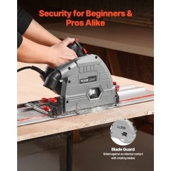 Upotussaha 165 mm 1200W 50-hampainen kovametalliterä puulle muoville ja metallille