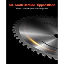 Upotussaha 165 mm 1200W 50-hampainen kovametalliterä puulle muoville ja metallille