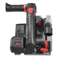 Ohjainkiskosaha akkukäyttöinen 140 mm harjaton moottori yhteensopiva Makita-akuilla kovalla kuljetuslaukulla