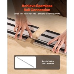 Ohjainkiskosarja puristealumiinia 2 kpl 699 mm sahausalue 1397 mm