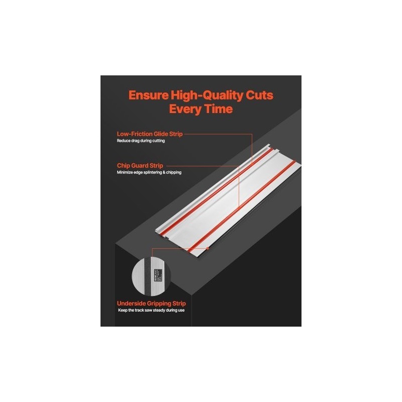 Ohjainkiskosarja puristealumiinia 2 kpl 699 mm sahausalue 1397 mm