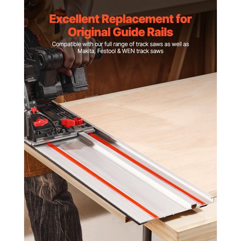 Alumiininen ohjainkiskosarja 4 kpl 699 mm 3 liitintä leikkuupituus 2794 mm