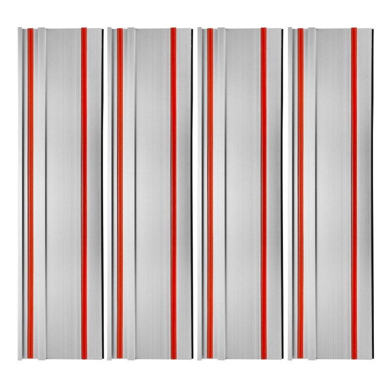 Alumiininen ohjainkiskosarja 4 kpl 699 mm 3 liitintä leikkuupituus 2794 mm