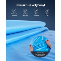 Pyöreä vinyylivuori maanpäälliseen uima-altaaseen halkaisija 550 cm enintään 132 cm korkeus