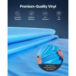 Vinyyliallasmuovi 350 x 120 cm pyöreisiin teräsreunaisiin maapinnan yläpuolisiin altaisiin