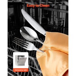 Ruokailuvälinesetti 65-osainen 18/10 ruostumaton teräs peilikiiltoinen 12 hengelle