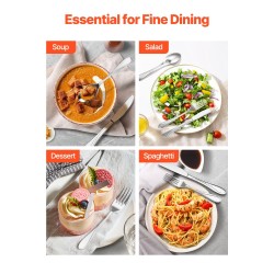 Ruokailuvälinesetti 65-osainen 18/10 ruostumaton teräs peilikiiltoinen 12 hengelle