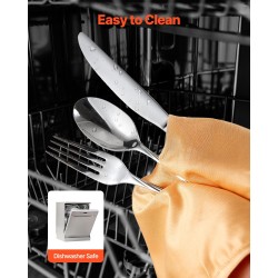 Aterinsetti 45 osaa 8 hengelle 18/10 ruostumatonta terästä konepesunkestävä