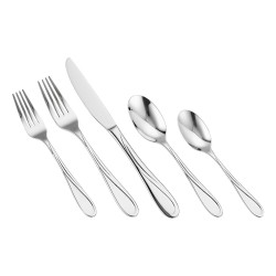 Ruokailuvälinesetti 30 osaa 6 hengelle 18 10 ruostumatonta terästä peilikiillotettu