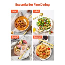 Aterinsetti 60-osainen ruostumatonta terästä kultainen peilikiillotettu 12 hengelle