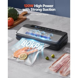 Tyhjiöpakkauskone 120 W 80 kPa muovi ja ruostumaton teräs kompakti 7 toimintoa