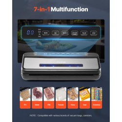 Tyhjiöpakkauskone 120 W 80 kPa muovi ja ruostumaton teräs kompakti 7 toimintoa