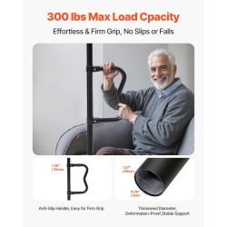 Lattia katto turvatanko säädettävä musta hiiliteräs alumiiniseos 2140–3050 mm 136 kg