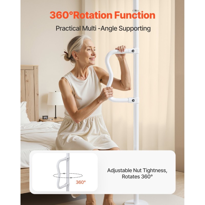 Tukitanko lattiasta kattoon hiiliteräs alumiiniseos säädettävä 214–305 cm 136 kg