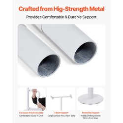 Tukitanko lattiasta kattoon hiiliteräs alumiiniseos säädettävä 214–305 cm 136 kg