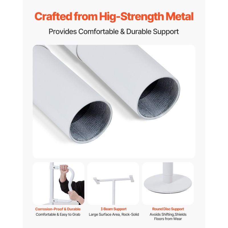 Tukitanko lattiasta kattoon hiiliteräs alumiiniseos säädettävä 214–305 cm 136 kg