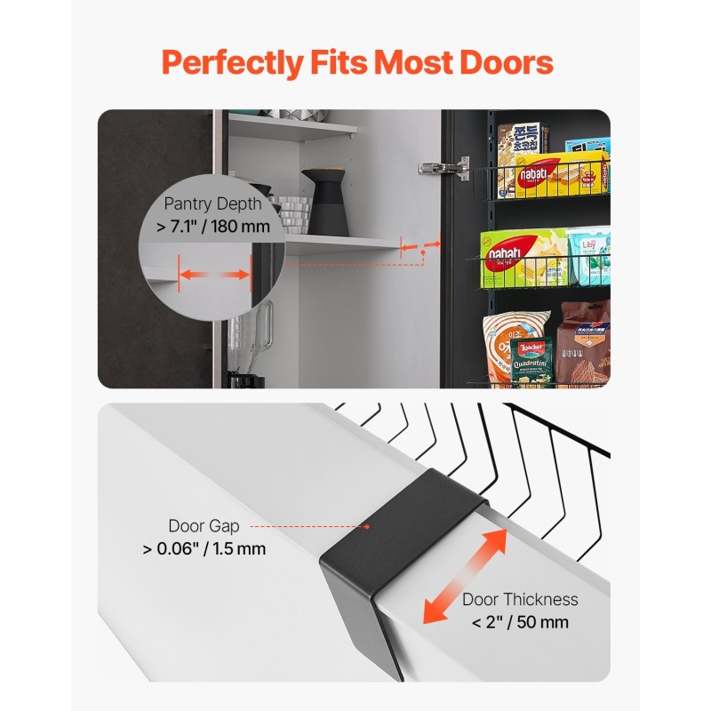 Yli oven ripustettava 9-tasoinen teräksinen säilytyshylly säädettävillä hyllyillä musta
