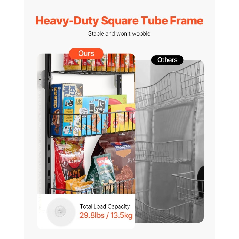 Yli oven ripustettava 9-tasoinen teräksinen säilytyshylly säädettävillä hyllyillä musta