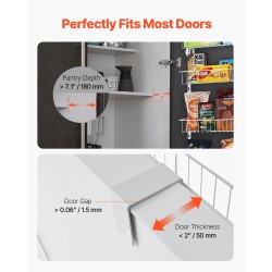 Säilytyshylly oven päälle 6-tasoinen kromipinnoitettu teräs valkoinen keittiöön