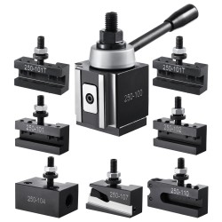 Pikavaihtotyökalupostisarja 8-osainen teräksinen 6–12 tuuman sorveihin