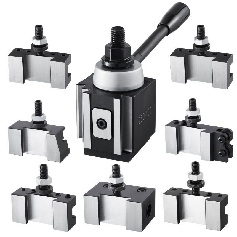 Pikavaihtotyökalupostisarja 8-osainen teräksinen 6–12 tuuman sorveihin