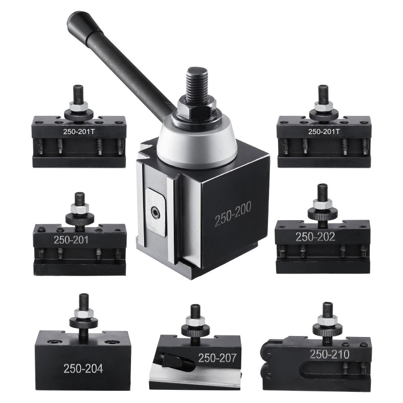 Pikavaihtoinen sorvin työkalupidinsarja kahdeksanosainen teräs 254–381 mm kääntöhalkaisija