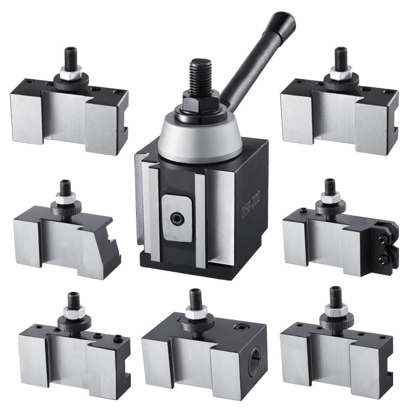 Pikavaihtoinen sorvin työkalupidinsarja kahdeksanosainen teräs 254–381 mm kääntöhalkaisija