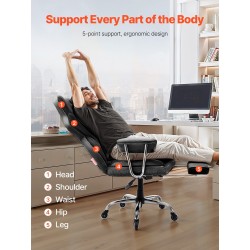 Toimiston johtajantuoli korkealla selkänojalla PU-nahkainen verhoilu paksu vaahtomuovipehmuste keinotoiminto korkeussäädettävä