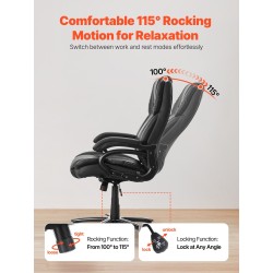 Toimistotuoli PU-nahka musta 160 mm vaahtotyyny kantavuus 226,8 kg