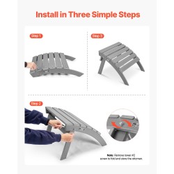Taitettava jalkarahi korkeatiheyksisestä polyeteenimuovista harmaa 377 mm ulkokäyttöön