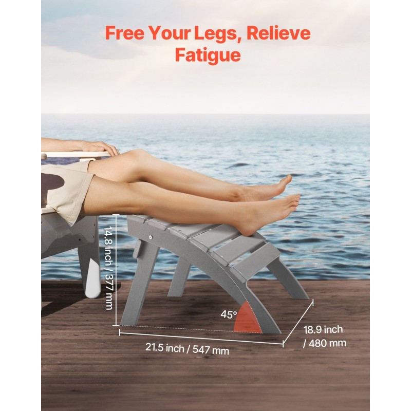 Taitettava jalkarahi korkeatiheyksisestä polyeteenimuovista harmaa 377 mm ulkokäyttöön