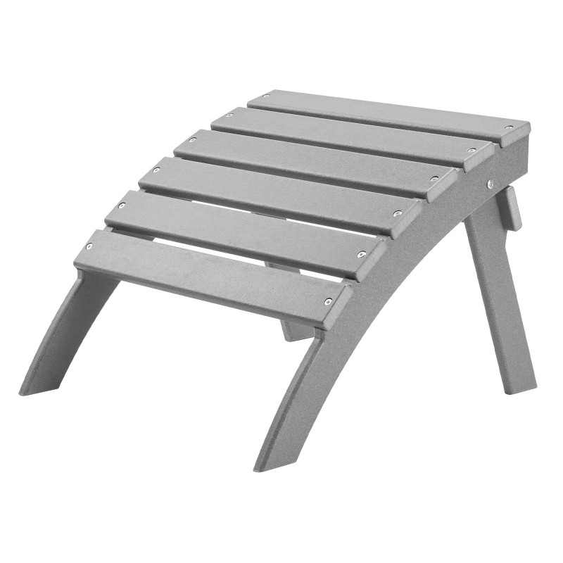 Taitettava jalkarahi korkeatiheyksisestä polyeteenimuovista harmaa 377 mm ulkokäyttöön