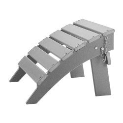 Taitettava Adirondack-rahi HDPE-muovi 330 mm korkeus harmaa ulkokäyttöön