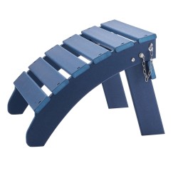 Taitettava HDPE-muovinen Adirondack-jalkatuki sininen 350 mm ulkokäyttöön