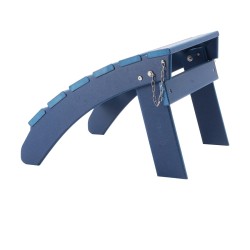Taitettava Adirondack jalkatuki HDPE muovinen ulkokäyttöön sininen 350 mm 2 kpl