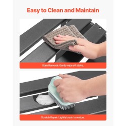 Taitettava ulkorahi HDPE-muovia musta 33 cm korkea Adirondack-tuoliin